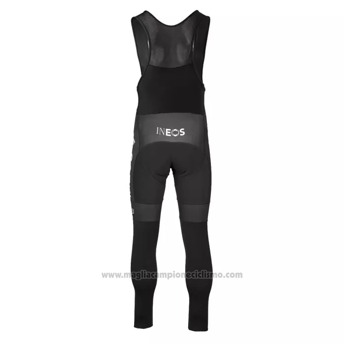 2022 Abbigliamento Ciclismo Ineos Grenadiers Rosso Nero Manica Lunga e Salopette